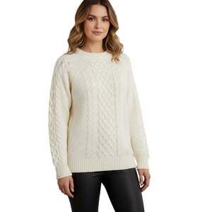 ANRABESS Oversized Cable Knit Sweater Womens Large Chunky Baggy Long Sleeve NWT